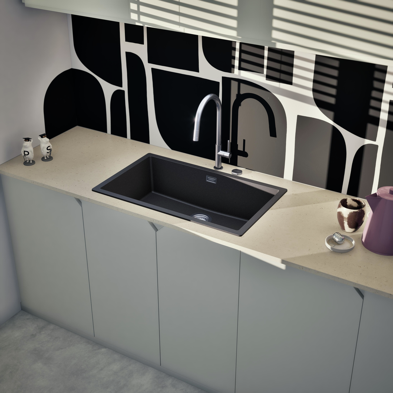 Dřez FORMHAUS D-100LS NERO